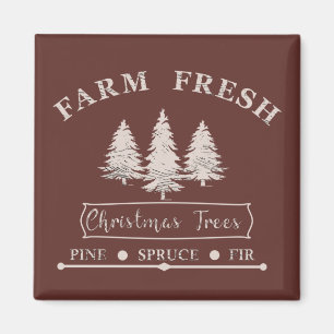 frische Weihnachtsbäume vom Bauernhof Magnet