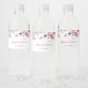 Frische Wildblumen-Hochzeit Wasserflaschenetikett