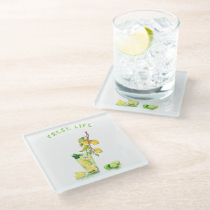 Frische Zitronensaft Cooles Getränk Lemonade Somm Glasuntersetzer