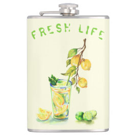 Frische Zitronensaft Cooles Getränk Lemonade Somme Flachmann