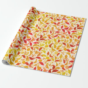 Frische Zitronige Liebe Zitruslaub Hochzeit Geschenkpapier