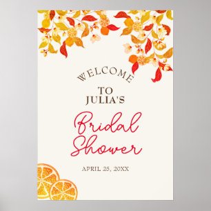 Frische Zitronige Liebe Zitruslaub Hochzeit Poster