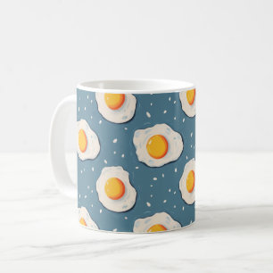 Frischeier auf blau kaffeetasse