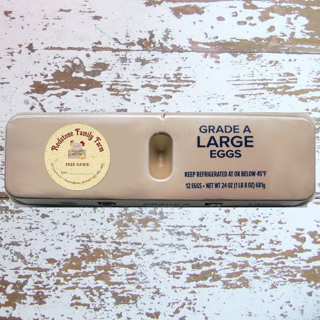 Frischeier nach Maß Runder Aufkleber (Von Creator hochgeladen)