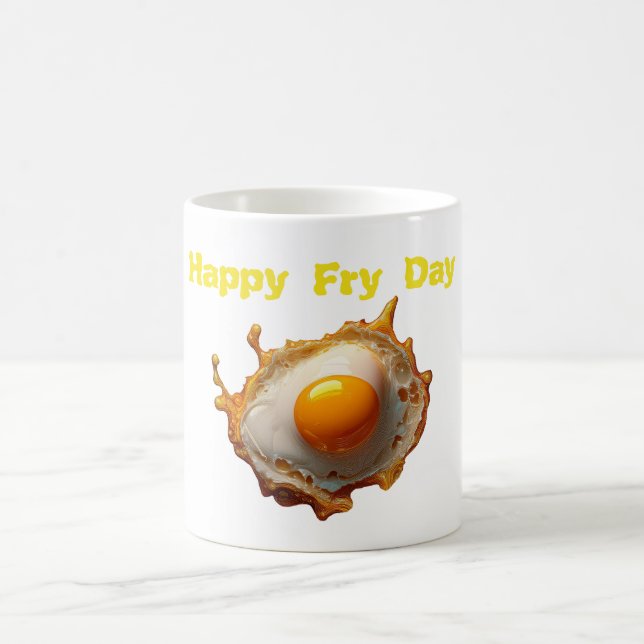 Frischeier Sonnenseite Happy Fry Day Kaffeetasse (Mittel)