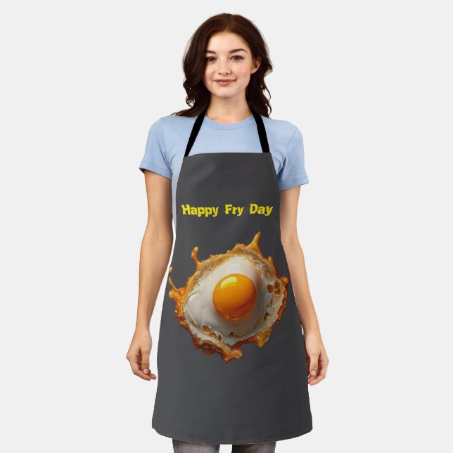 Frischeier Sonnenseite Happy Fry Day Schürze (Getragen)