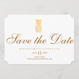 Frischer Ananas im Sommer Rette die Tageskarte Save The Date