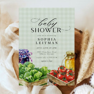 Frischer Bauer Markt Grown Baby Shower Einladung