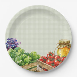 Frischer Bauer Markt Grown Baby Shower Pappteller