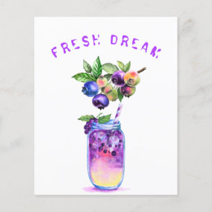 Frischer Blaubeer-Saft Cooler Drink - Sommer Cockt Flyer