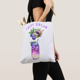 Frischer Blueberry Drink Tote Bag - Benutzerdefini