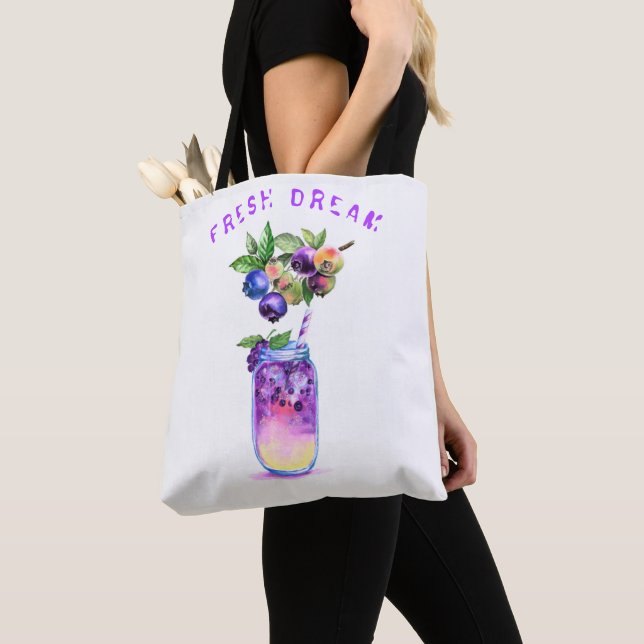 Frischer Blueberry Drink Tote Bag - Benutzerdefini (Von Nahem)