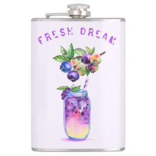 Frischer Blueberry Juice Cool Drink Flask Flachmann