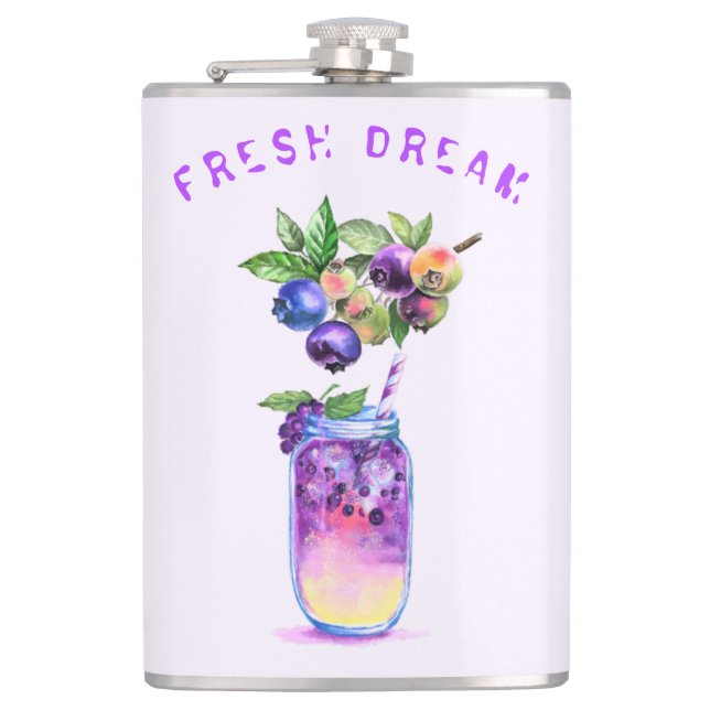 Frischer Blueberry Juice Cool Drink Flask Flachmann (Vorderseite)