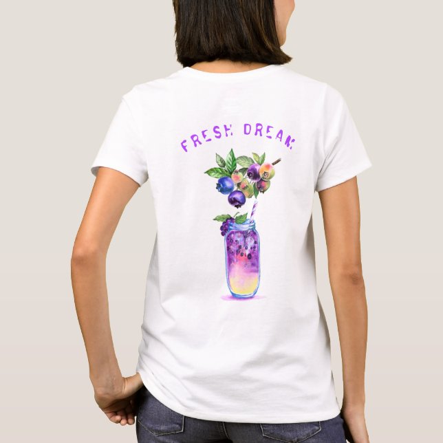 Frischer Blueberry Juice Cool Drink - Sommercockta T-Shirt (Rückseite)