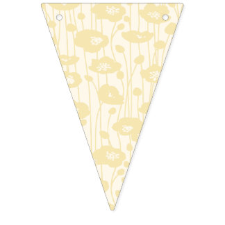 Frischer Blüten | Buttercreme - Neutral Wimpelkette