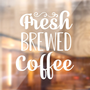 Frischer Brei-Kaffee Fensteraufkleber