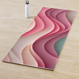 Frischer bunter Wellen Zucker Yogamatte