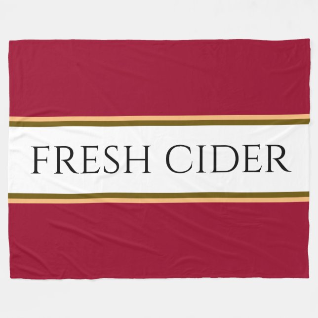 FRISCHER CIDER farbenfrohe Apple Red White Stripes Fleecedecke (Vorderseite (Horizontal))