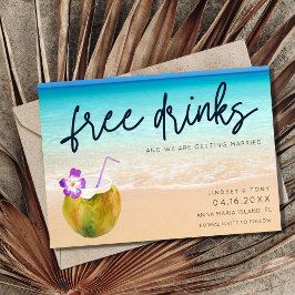 Frischer Drink Beach Hochzeit Save the Date