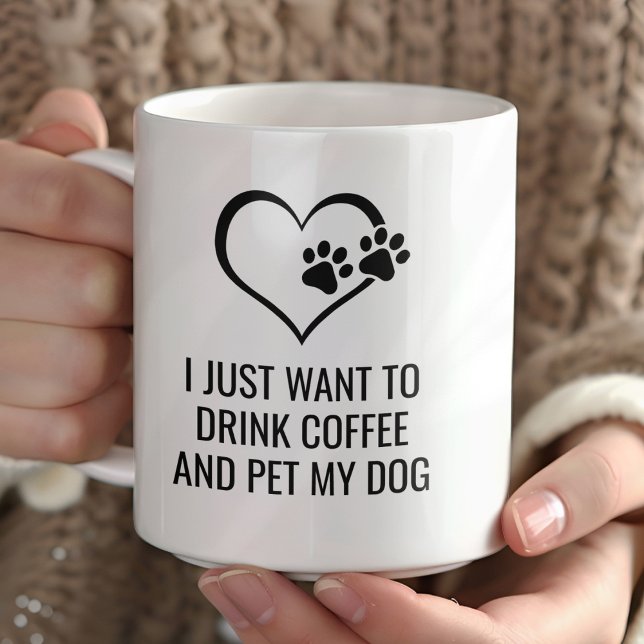 Frischer Drink Kaffee und Pet mein Hund Kaffeetasse (Von Creator hochgeladen)