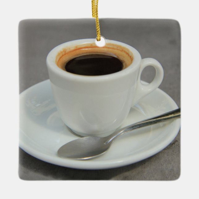 Frischer Espresso Keramikornament (Vorderseite)