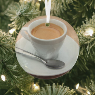 Frischer Espresso Ornament Aus Glas