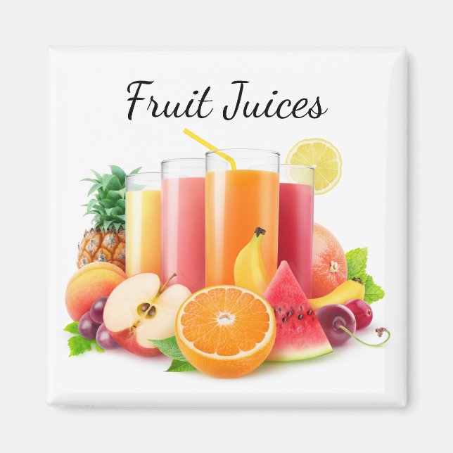Frischer Fruchtsaft Magnet (Vorne)