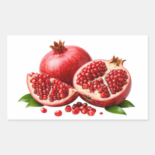 Frischer Granatapfel mit saftigen Kernen Aufkleber