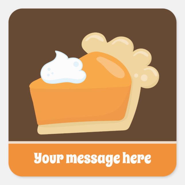 Frischer Kürbiskuchen, Aufkleber hinzufügen (Vorderseite)