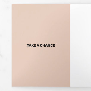 Frischer Lachs Moderne Transparenz Dreifach Gefaltete Karte