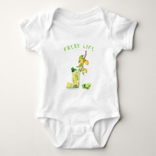 Frischer Lemon Drink Baby Bodysuit - Benutzerdefin Baby Strampler