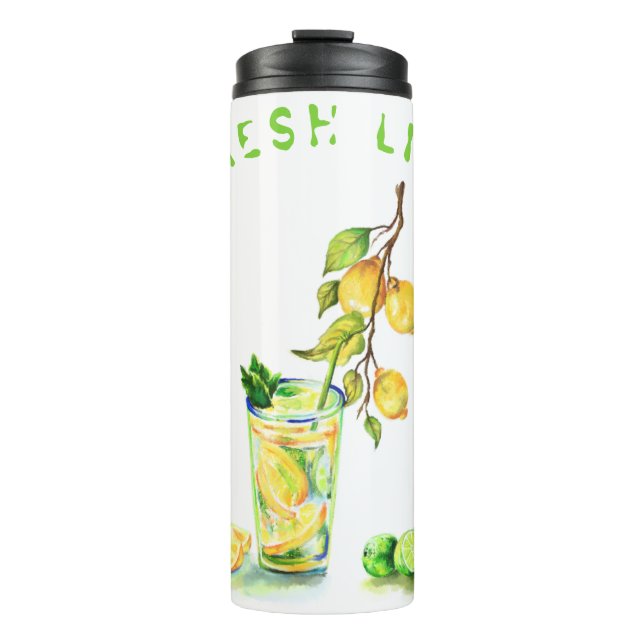 Frischer Lemon Drink Thermal Tumbler - Benutzerdef Thermosbecher (Vorderseite)