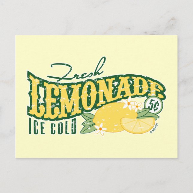Frischer Limonaden-Postkarte Postkarte (Vorderseite)