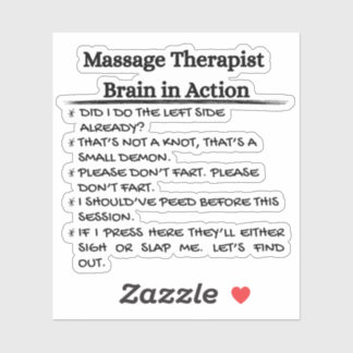 Frischer Massagetherapeut Aufkleber