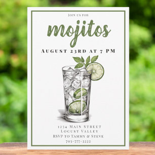 Frischer Mojito-Cocktailparty-Einladung Einladung