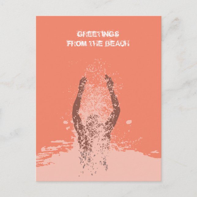 Frischer monochrome Grunge Man Water Sprinkle Qr C Postkarte (Vorderseite)