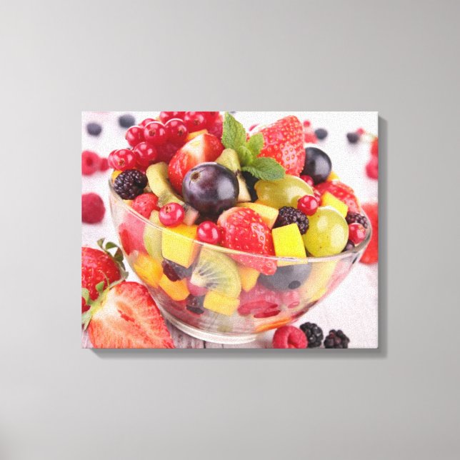 Frischer Obstsalat Leinwanddruck (Vorderseite)