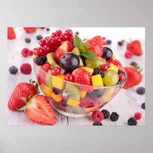 Frischer Obstsalat Poster