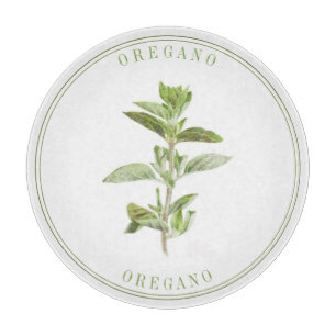 FRISCHER OREGANO Runde Glas-Schneidplatte Schneidebrett