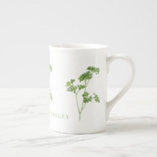 Frischer Petersilie Bone China Becher Prozellantasse