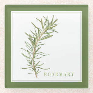 FRISCHER ROSEMARY Glass Drink Untersetzer (+text) 