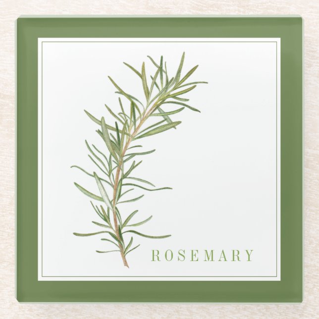 FRISCHER ROSEMARY Glass Drink Untersetzer (+text)  (Vorderseite)