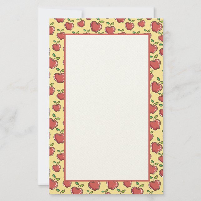 Frischer roter Apfel  Briefpapier (Vorderseite)
