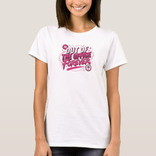 Frischer roter OUT OF OFFICE Kunstdruck T-Shirt