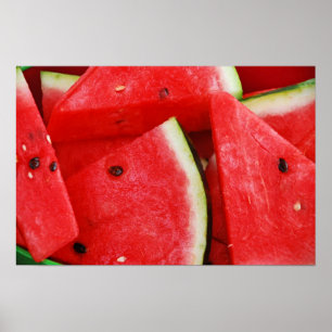 Frischer, saftiger Wassermelonendruck Poster