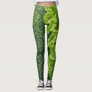 Frischer Salat und Brokkoli Leggings