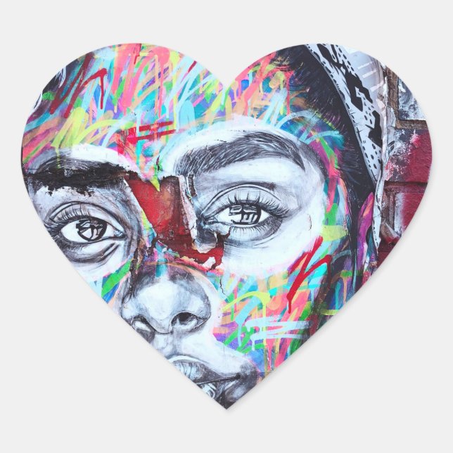 Frischer Sauerstoff Herz-Aufkleber (Vorderseite)