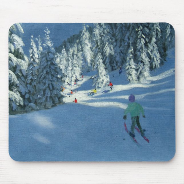 Frischer Schnee Morzine Frankreich Mousepad (Vorne)