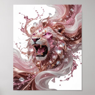 Frischer Silber LION KING Druck Poster